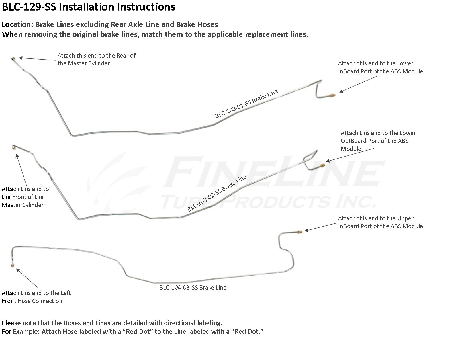 How to Install BLC-129-SS Brake Lines - FineLine Tube Products Inc.