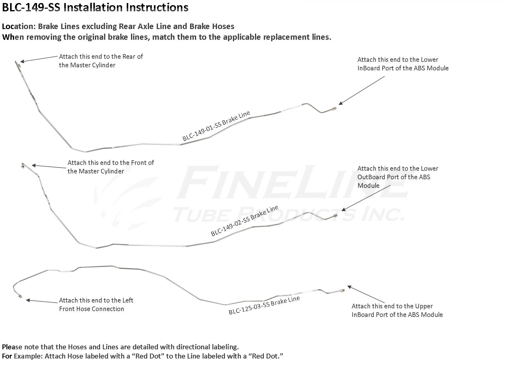 How to Install BLC-149-SS Brake Lines - FineLine Tube Products Inc.